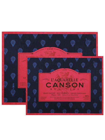 BLOCK ACUARELA HERITAGE 300G GRANO SATINADO 23X31CM CANSON1