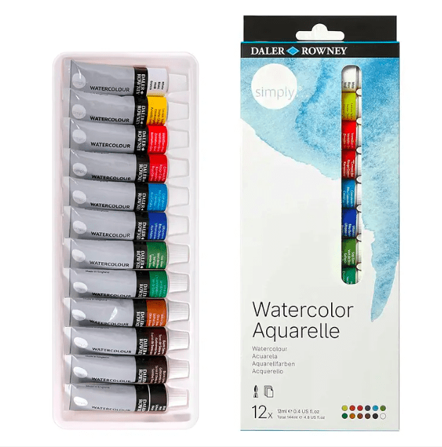 SET 12 ACUARELAS EN TUBO 12ML SIMPLY DALER ROWNEY2