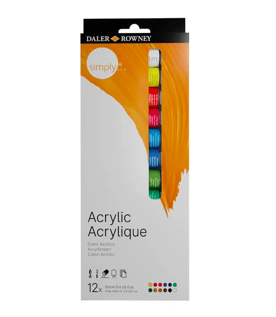 SET 12 ACRÍLICOS 12ML SIMPLY DALER ROWNEY3