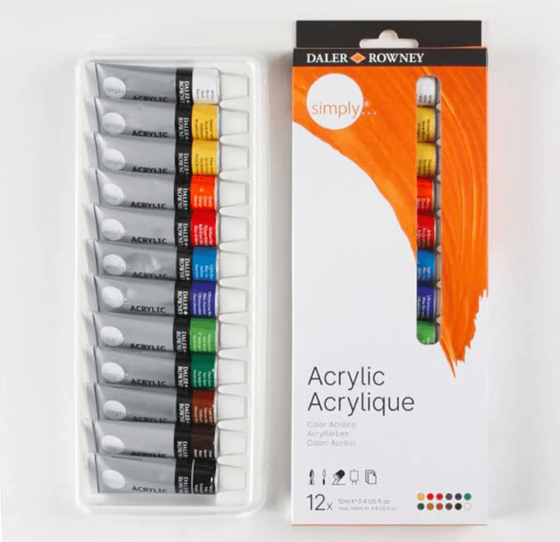 SET 12 ACRÍLICOS 12ML SIMPLY DALER ROWNEY2