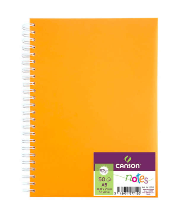 SKETCH BOOK NOTES 120G A5 50HJ NARANJA CANSON1