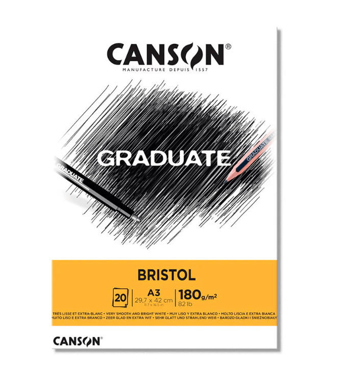 BLOCK GRADUATE BRISTOL 180G A3 20HJ CANSON2