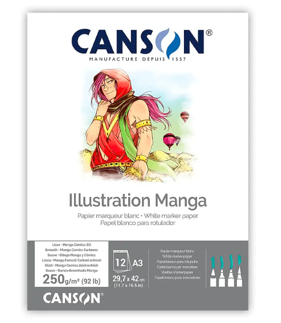 BLOCK ILLUSTRATION MANGA 250G A3 12HJ CANSON1