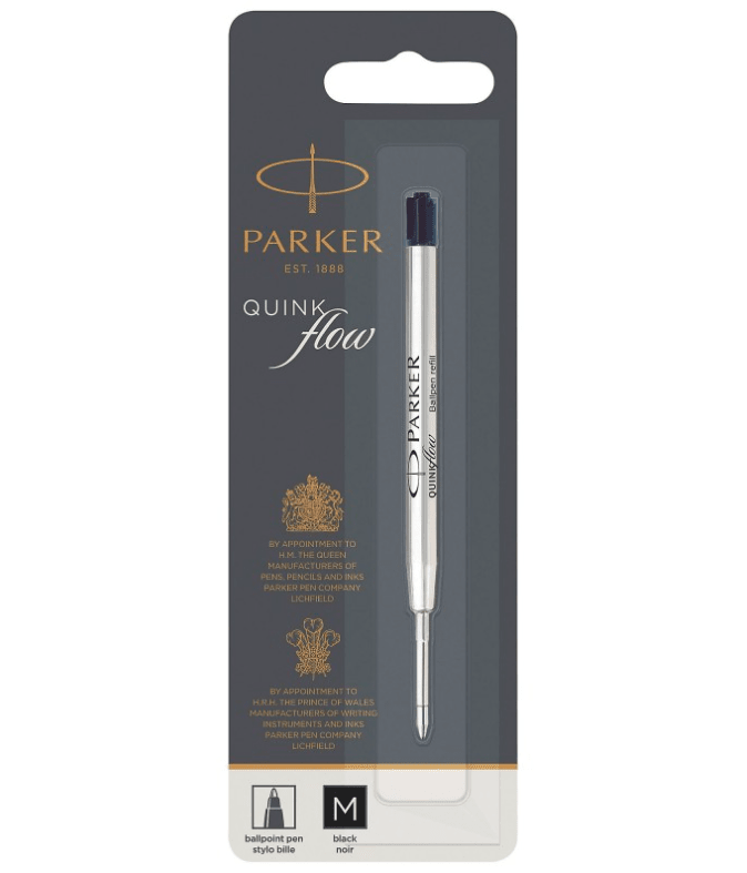 REPUESTO BOLÍGRAFO QUINKFLOW MEDIO (M) NEGRO PARKER1