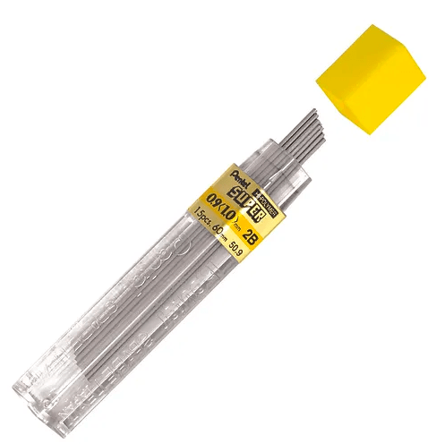 MINAS HI-POLYMER 0.9MM 2B (12UN) PENTEL1