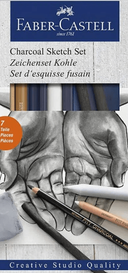 SET SKETCH CHARCOAL/CARBONCILLO 7 PIEZAS FABER-CASTELL1