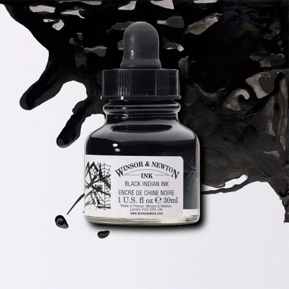 TINTA CHINA PARA DIBUJO NEGRO INK 30 ML WINSOR & NEWTON1