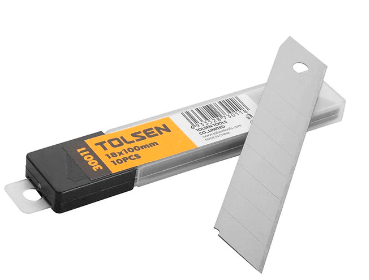 REPUESTO CUCHILLO CARTONERO 18MM (10UN) TOLSEN1