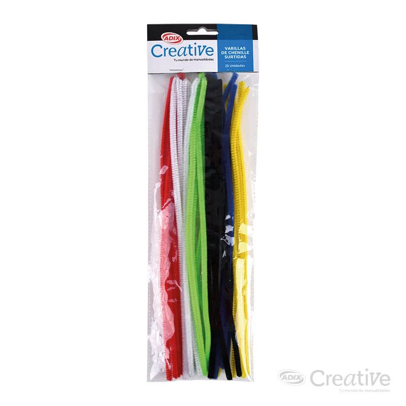 VARILLAS CHENILLE SURTIDAS (25UN) ADIX1