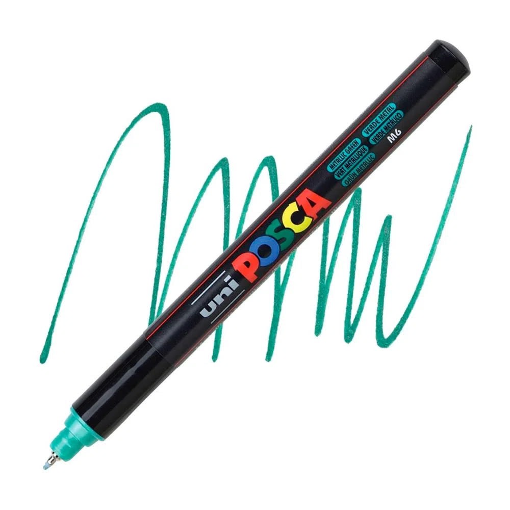 MARCADOR ACRÍLICO PC-1MR VERDE METÁLICO POSCA1