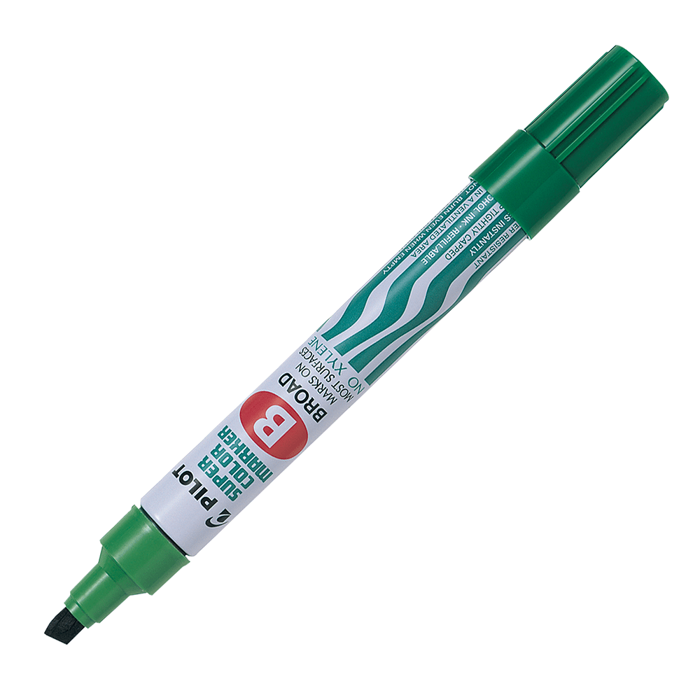 MARCADOR PERMANENTE SCA BISELADO VERDE PILOT1