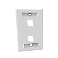 DN FACEPLATE PLANO 2P BLANCO 4X2