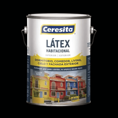 Latex habitacional interior/exterior negro 1gl. Ceresita