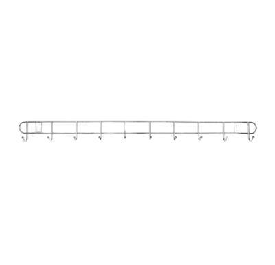 Perchero pared 10 ganchos cromado
