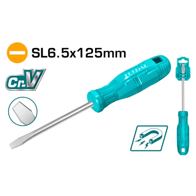 destornillador punta plana SL 6.5X150mm total