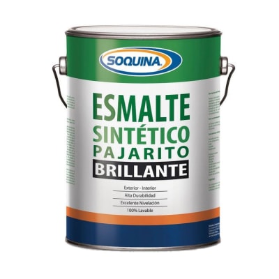 Esmalte sintetico negro brillante 1/4 gl. Soquina