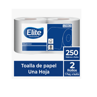Papel secante 2 rollos 250 m Elite