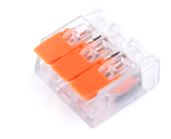 Conector rapido naranja p/3 cables 1 pieza