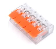 Terminal conexion rapida naranja p/6 cables 1 pieza