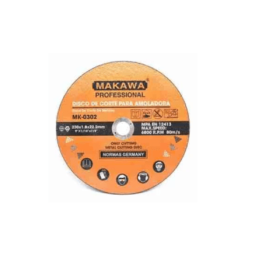 Disco de corte 9'' x 1 1/4'' x 7/8'' metal Makawa