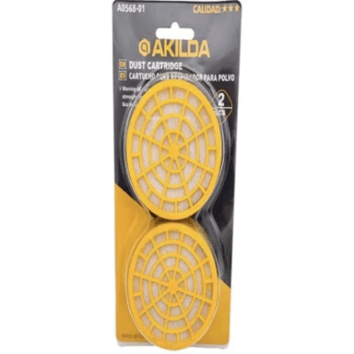 Cartucho para respirador para polvo A0568-01 2 pzas Akilda