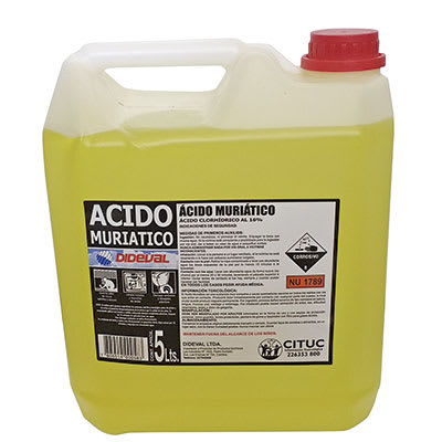Acido muriatico 5 litros Dideval 