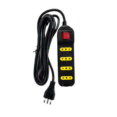 Alargador 4 tomas c/interruptor 3 mts negro Uyustools