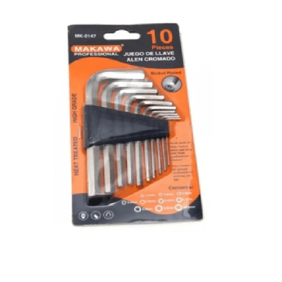 Juego de llaves allen 10 pzas corto Makawa1
