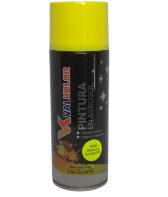 Pintura spray amarillo fluorescente 250gr.1