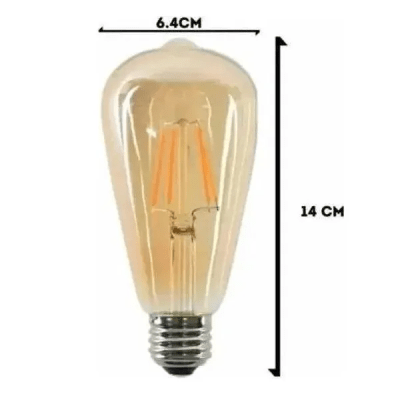Ampolleta led filamento Vintage E27 4W luz calida