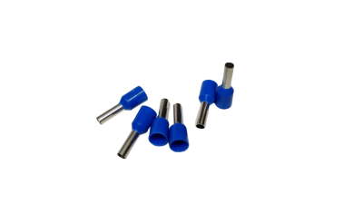 Terminal electrico ferrul 14AWG (2.5mm) azul 100 unidades