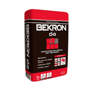 Adhesivo porcelanato polvo 25 Kg. Bekron DA1