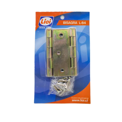 Bisagra 2 1/2'' L-84 zinc. c/tornillos Lioi 2 unidades