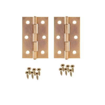 Bisagra 2 1/2x2 1/2'' dorado 2 pzas