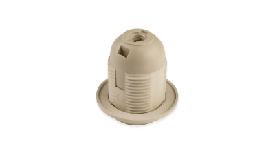 Portalampara plastico E27 anillo blanco (soquete lampara)