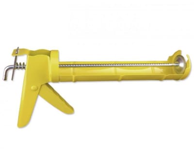 Pistola calafatera 9'' amarilla Inoxcrom1