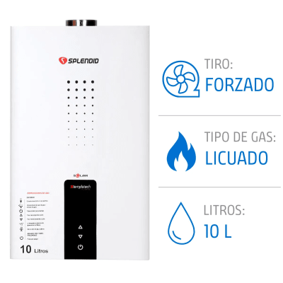 Calefon 10L tiro forzado gas licuado Splendid