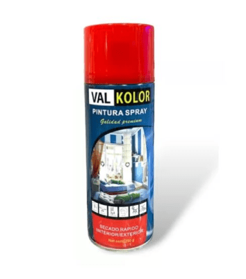 Pintura spray rojo vivo 250gr. Val Kolor1