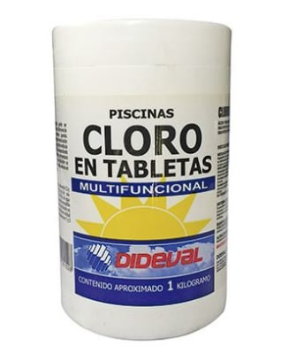 Cloro piscina triple accion 1Kg Dideval1