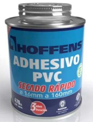 Adhesivo PVC secado rápido 240cc Hoffens