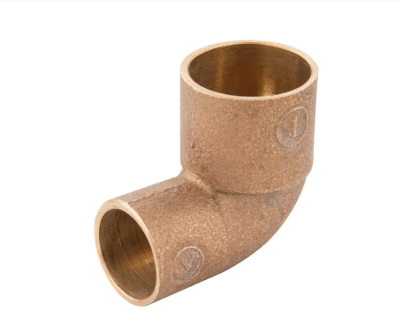 Codo terminal bronce 1'' SO x 3/4'' SO