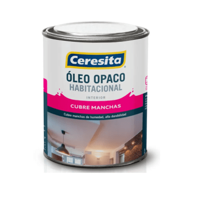 Oleo opaco blanco habitacional 1/4 gl.  Ceresita