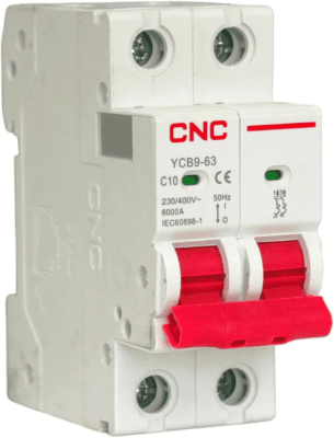 Interruptor automatico 2X10A C 6K CNC