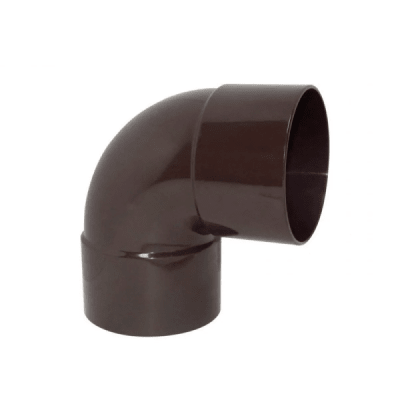Codo canaleta M-H marron 80mmx87.5° (aguas lluvias)