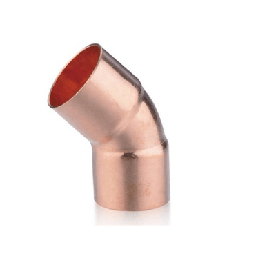Codo cobre 3/8'' 45° SO