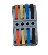 Conector rapido gris p/4 cables 1 pza