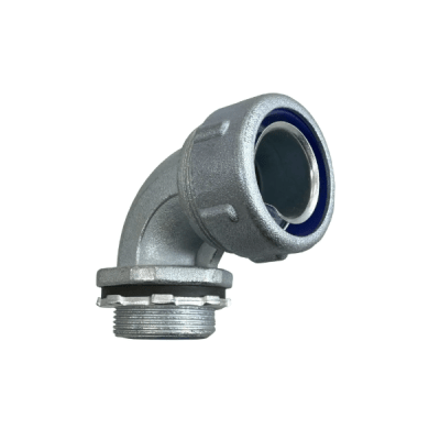 Conector curvo para flexible metalico 20mm