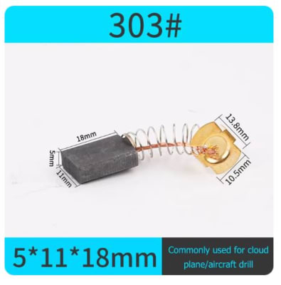 Juego de carbones 5x11x18mm taladro Mod. 303