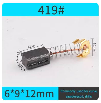 Juego de carbones 6x9x12mm taladro Mod. 419