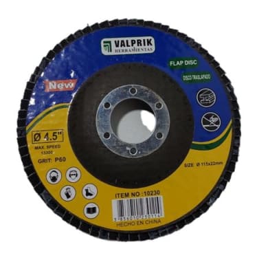 Disco traslapado 4 1/2'' G-60 madera  (disco flap)